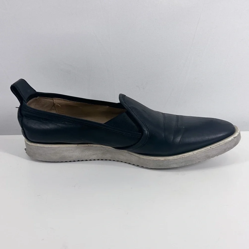 Everlane The Leather Street Shoe Black Slip On Sneakers Size 7.5